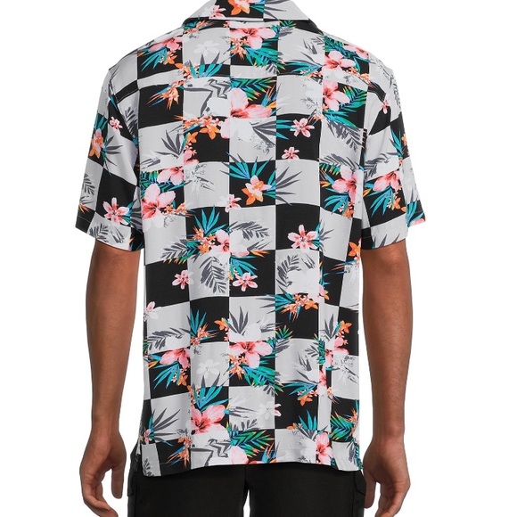 Men’s No Boundaries Rayon Button Down Resort Shirt Size Medium NWT - Picture 4 of 6